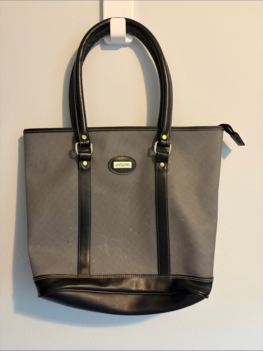 Jaguar Gray and Black Travel Tote Bag